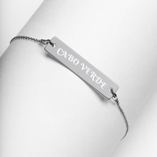 Load image into Gallery viewer, Cabo Verde (Engraved Silver Bar Chain Bracelet)
