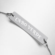 Load image into Gallery viewer, Cabo Verde (Engraved Silver Bar Chain Bracelet)
