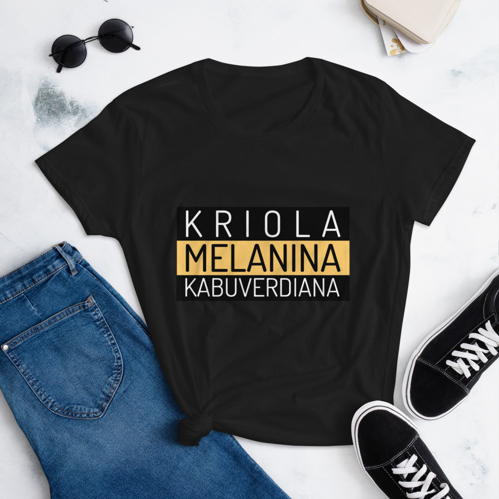 Kriola Melanina Kabuverdiana (Women's t-shirt)